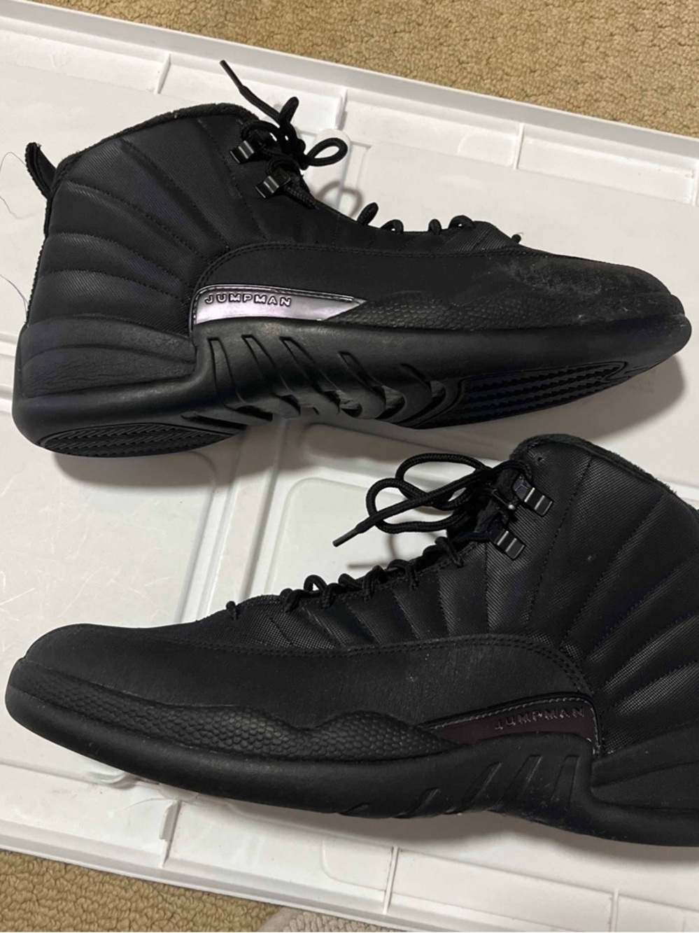 Nike Air Jordan 12 Retro Winterized Triple Black Anthracite BQ6851-001 Size 11